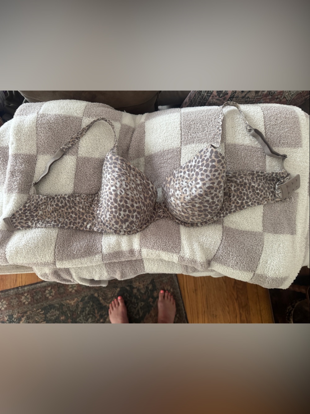 Calvin Klein Taupe Leopard Print Underwire Bra